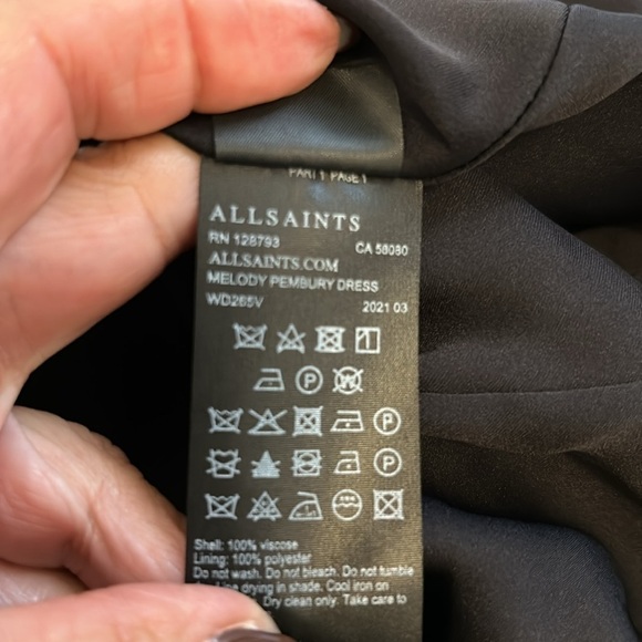 All Saints Melody Pembury Slip Midi Dress - Picture 8 of 9